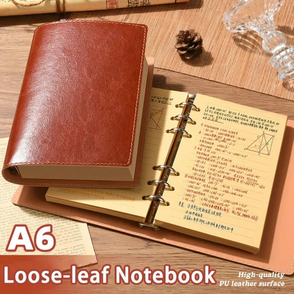 New A5/A6 Notebook PU Leather Detachable Shell Diary Book Loose-leaf