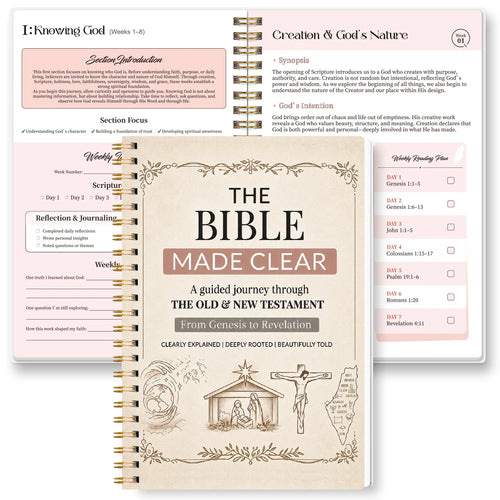 1pc 8-Week Bible Study Planner, 8.15×5.67in Twin-Wire Devotional