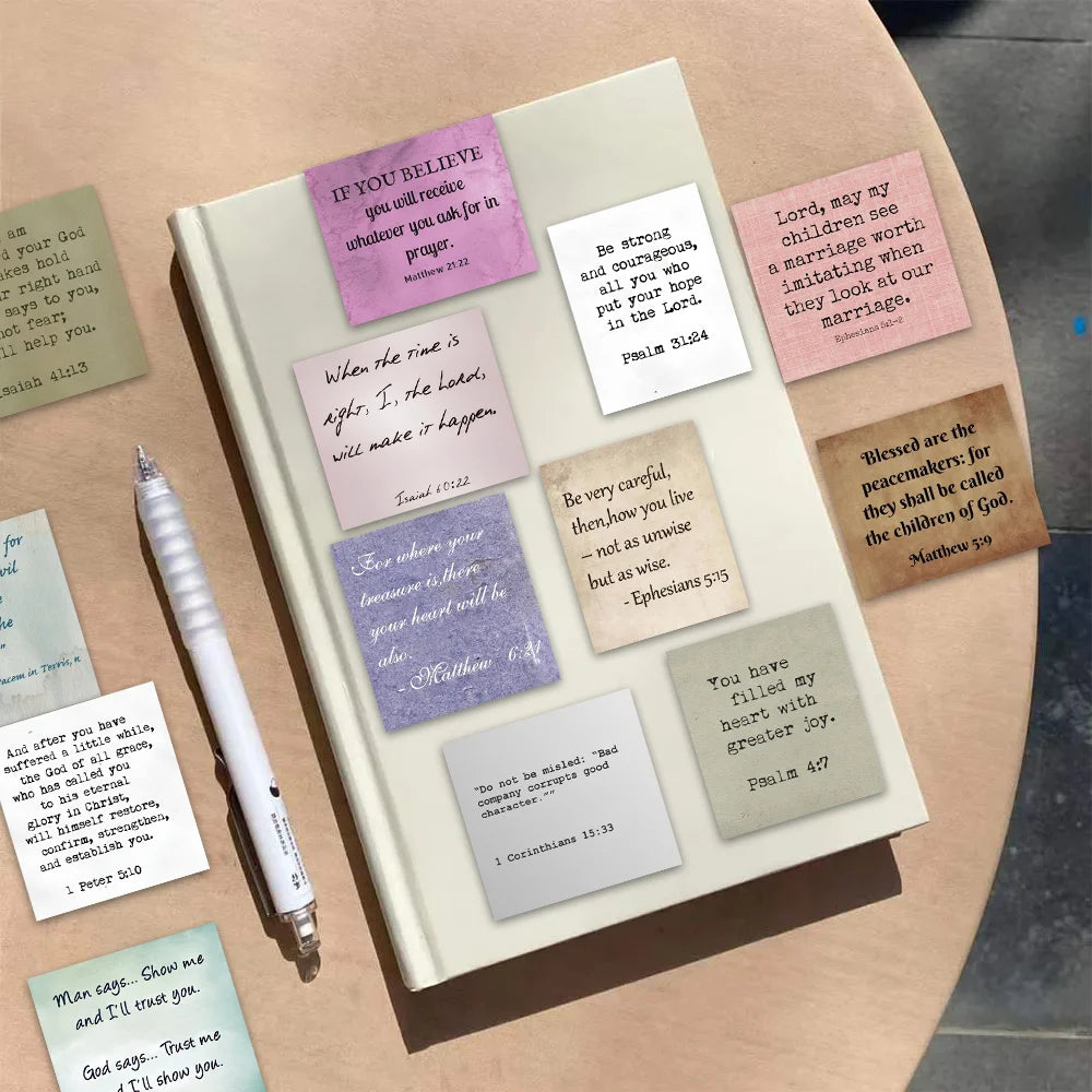 60PCS Christian Bible Verse Says Vintage Stickers PVC Waterproof Diary