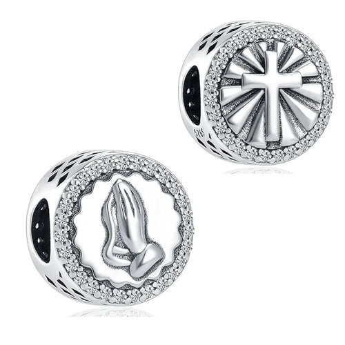 2024 New 925 Silver Jesus Cross The Holy Bible Pendant Charms Beads