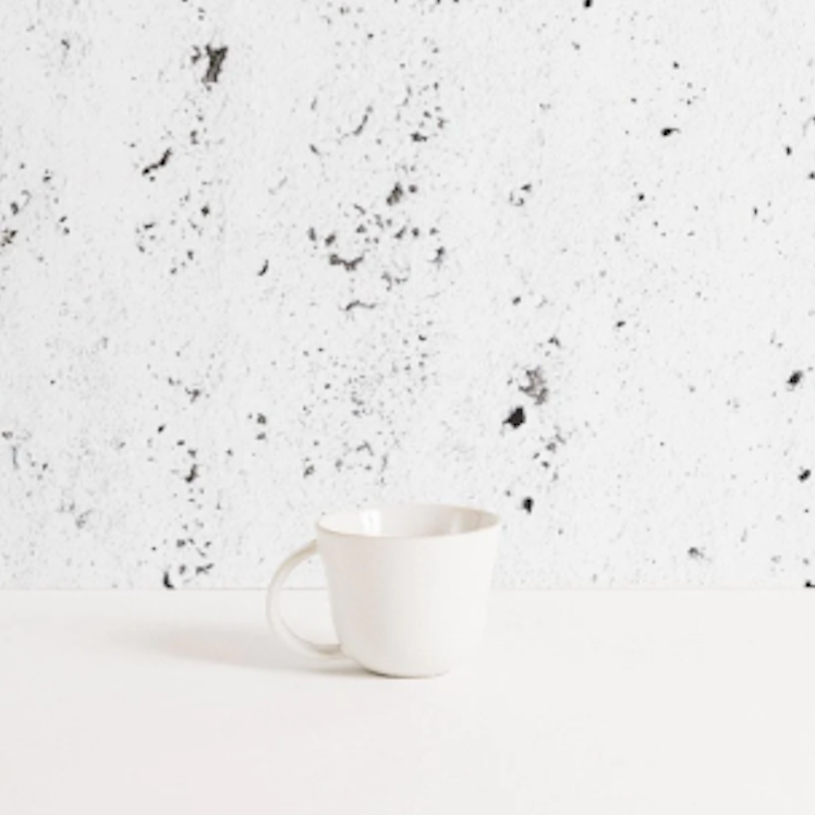 Tunisian Stoneware Mugs | Set of 4 | Matte White | Gharyan Stoneware