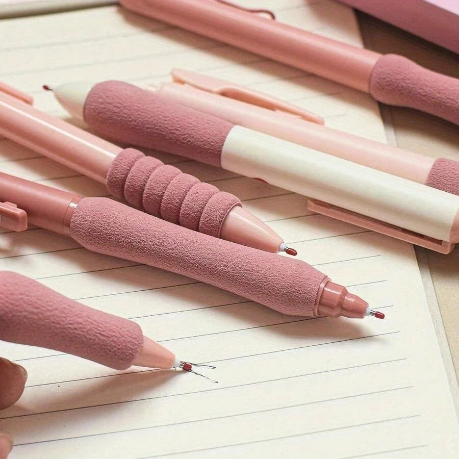 6pcs/set 0.5mm Retractable Gel Pen, Kawaii Stationary, Cute Pens,