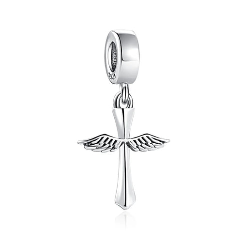 2024 New 925 Silver Jesus Cross The Holy Bible Pendant Charms Beads