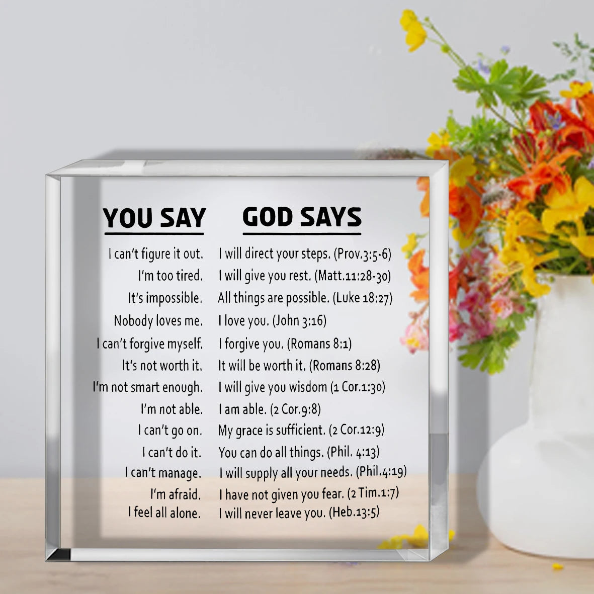 1pc Baptism Bible Verse Christian Gift Acrylic Sign Decoration