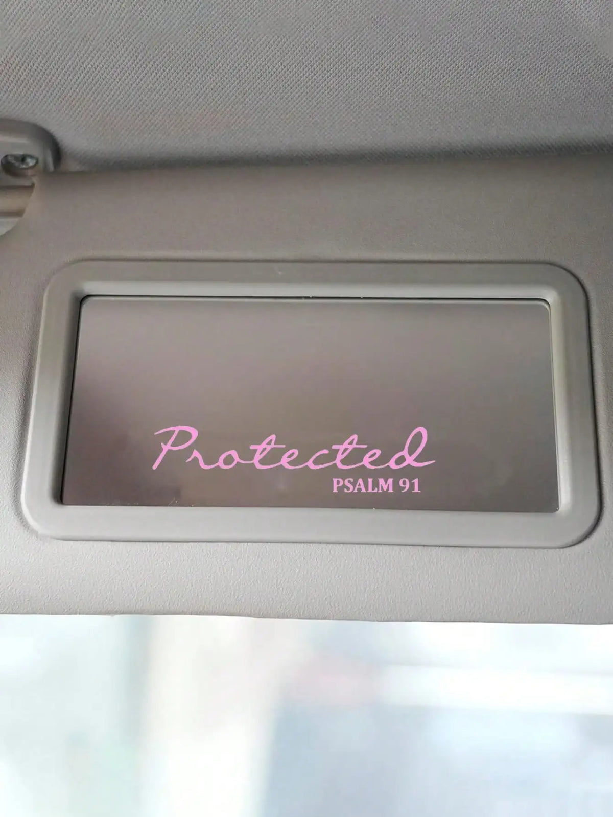 Bible Verse Mirror Sticker – "Psalm 91: Under Protection" Christian