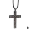 1/3pcs Christian Bible Cross Chain Necklace Steel Big Pendant Necklace