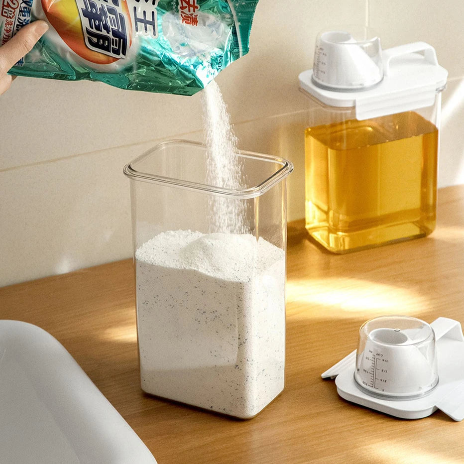 1100/1800/2300Ml Refillable Laundry Detergent Dispenser Empty Tank for