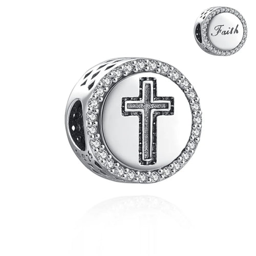 2024 New 925 Silver Jesus Cross The Holy Bible Pendant Charms Beads
