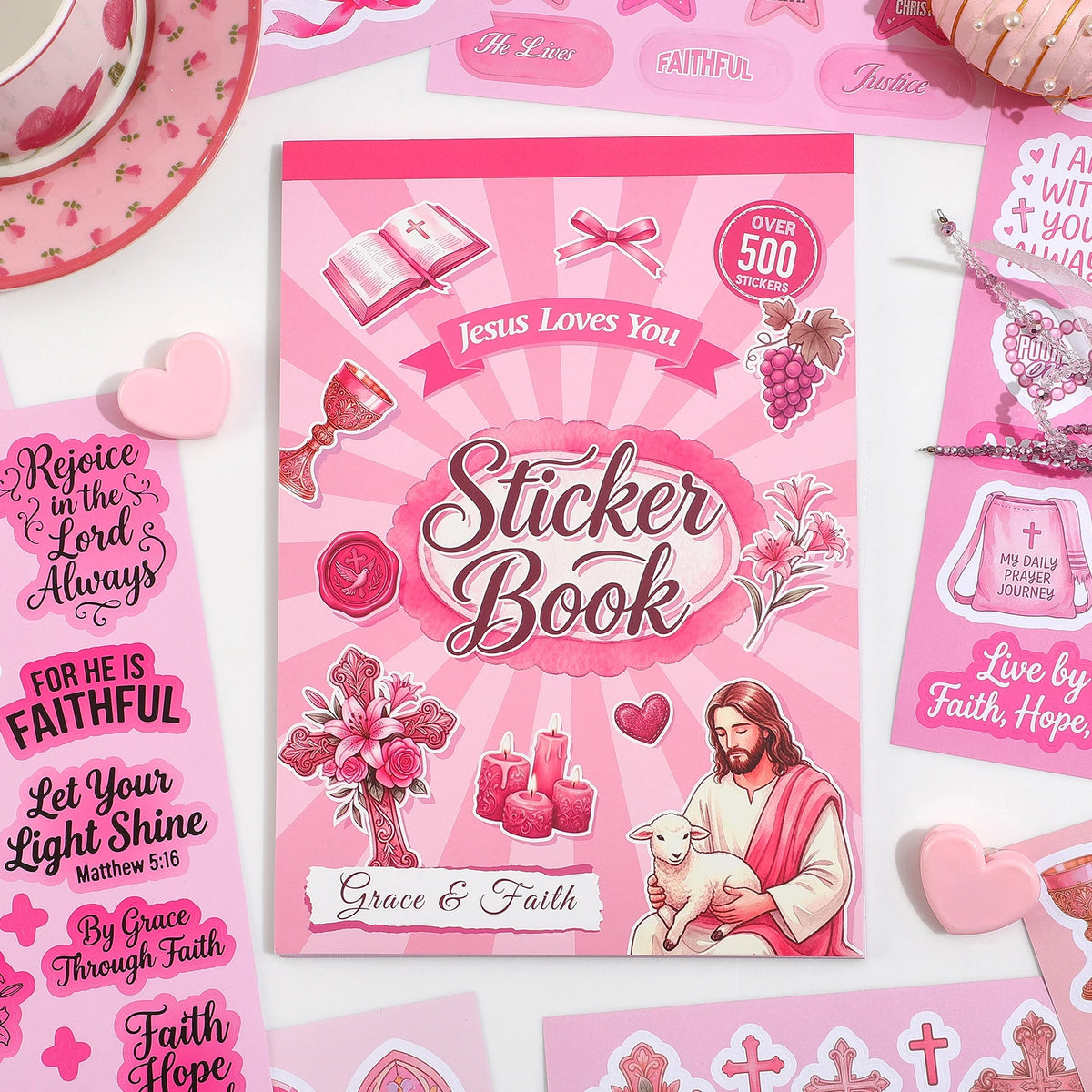 Christian Faith Stickers Book, Bible Verse Cross Jesus Stickers for