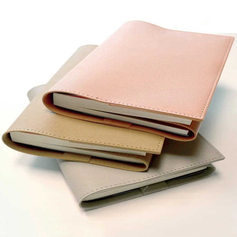 Personalized Custom Pu Leather Book Cover Bookmark Simple Notebook
