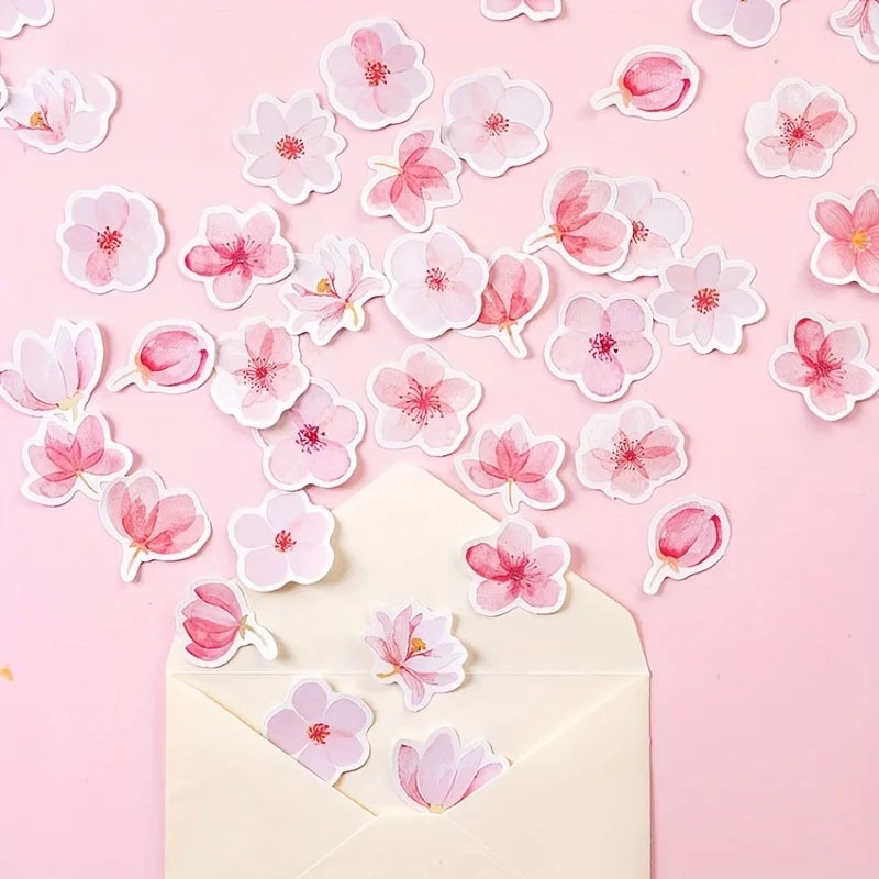 Mohamm Japanese Cherry Blossoms Planner Flower Diary Deco Paper Small