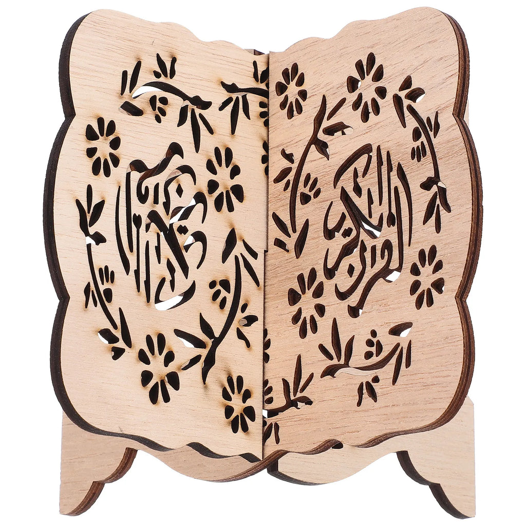 Wooden Reading Stand Desktop Book Holder Quran Bible Score Rack for