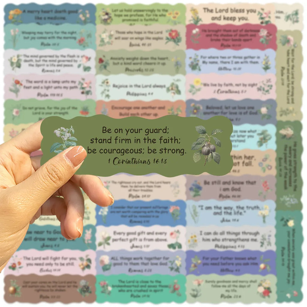 50Pcs Bible Verse Sticker Notes - Waterproof DIY Decor for