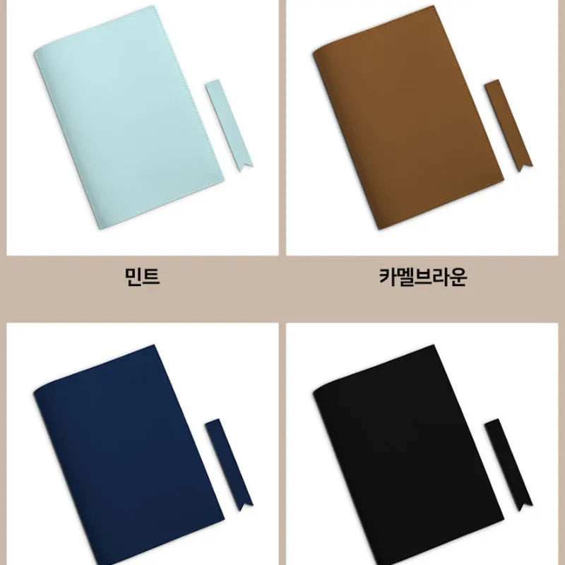 Personalized Custom Pu Leather Book Cover Bookmark Simple Notebook