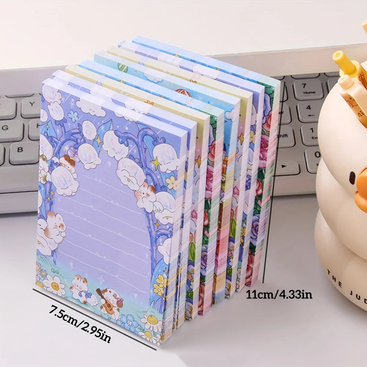 4pcs (200 Pages) Dream Garden Memo Pad Thick Paper Home Office and