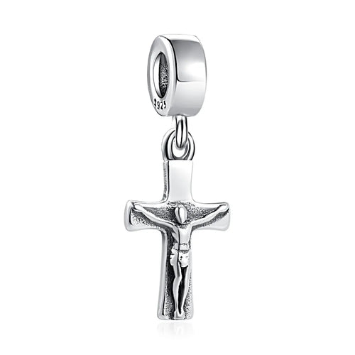 2024 New 925 Silver Jesus Cross The Holy Bible Pendant Charms Beads