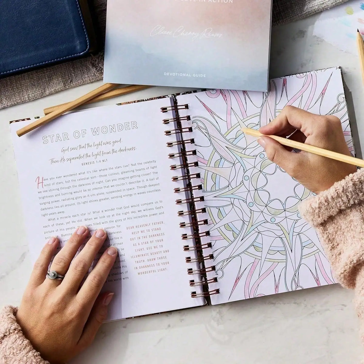 Relaxing Devotional Coloring Book Inspirational Art Pages for Stress