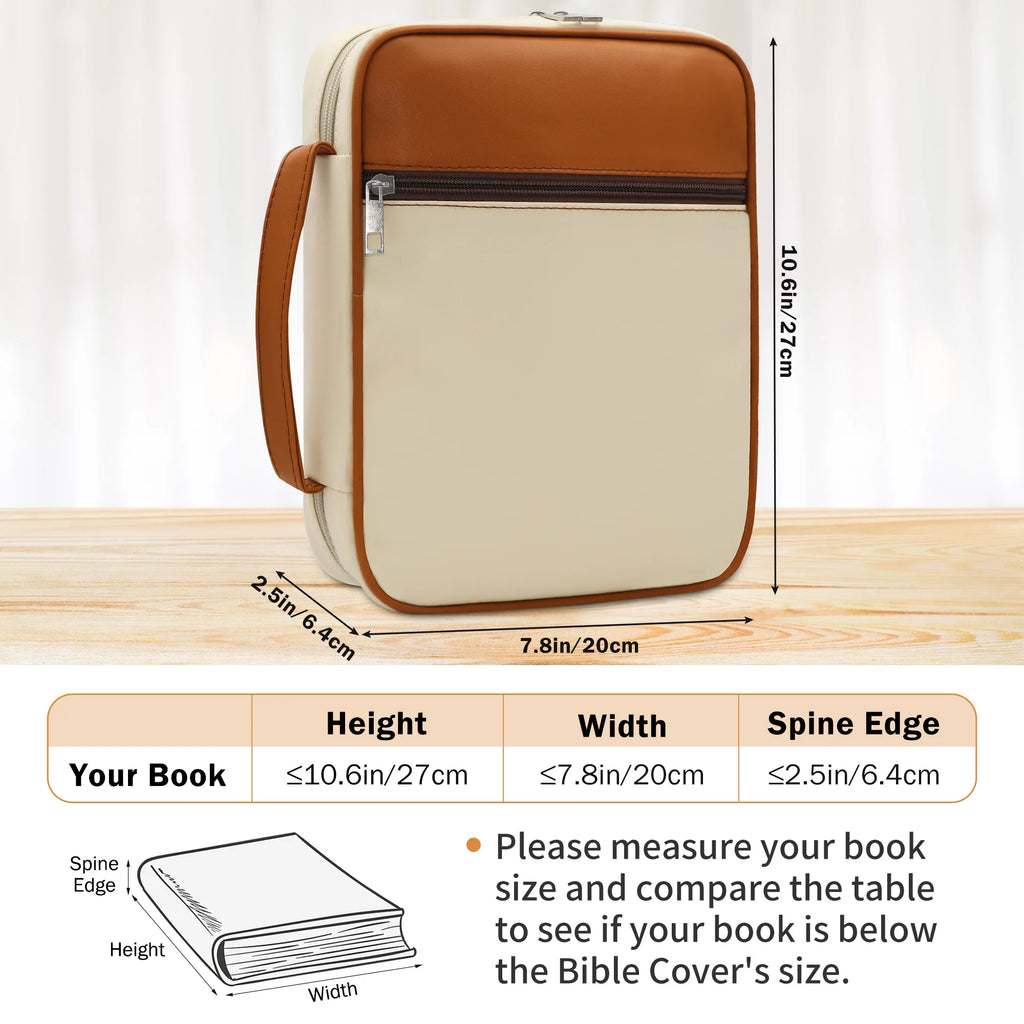 Bible Case for Women Pu Leather Bible Cover, Bible Bag Organizer,