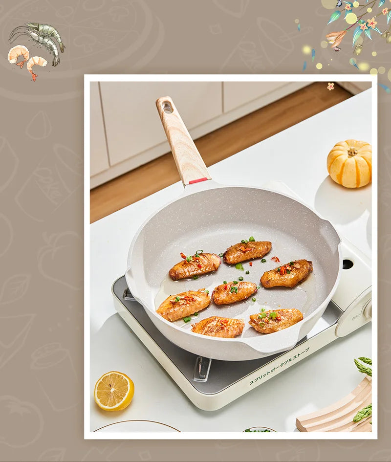 GIANXI Nonstick Pan | Medical Stone Coating | Aluminum Alloy | 20cm & 24cm