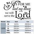 As for Me and My House Vinyl Wall Decal, Joshua 24:15