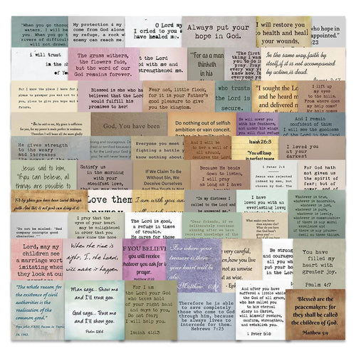 60PCS Christian Bible Verse Says Vintage Stickers PVC Waterproof Diary