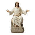 Jesus Open Arms Blessing Statue With Bible Verse Base I Am With You