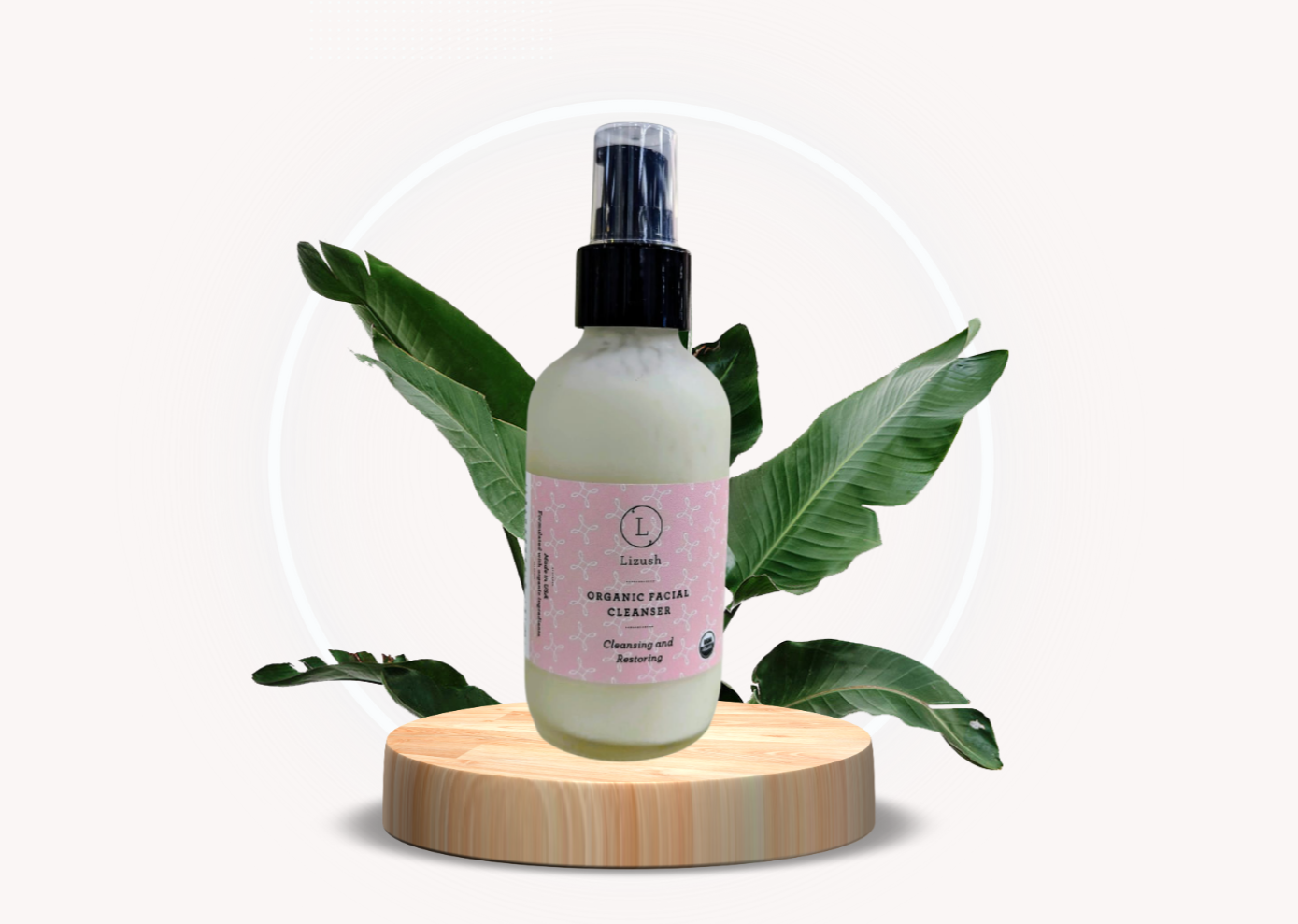 Organic Facial Cleanser with Pure Lavender | Cleansing & Restoring | 4 fl oz | Lizush