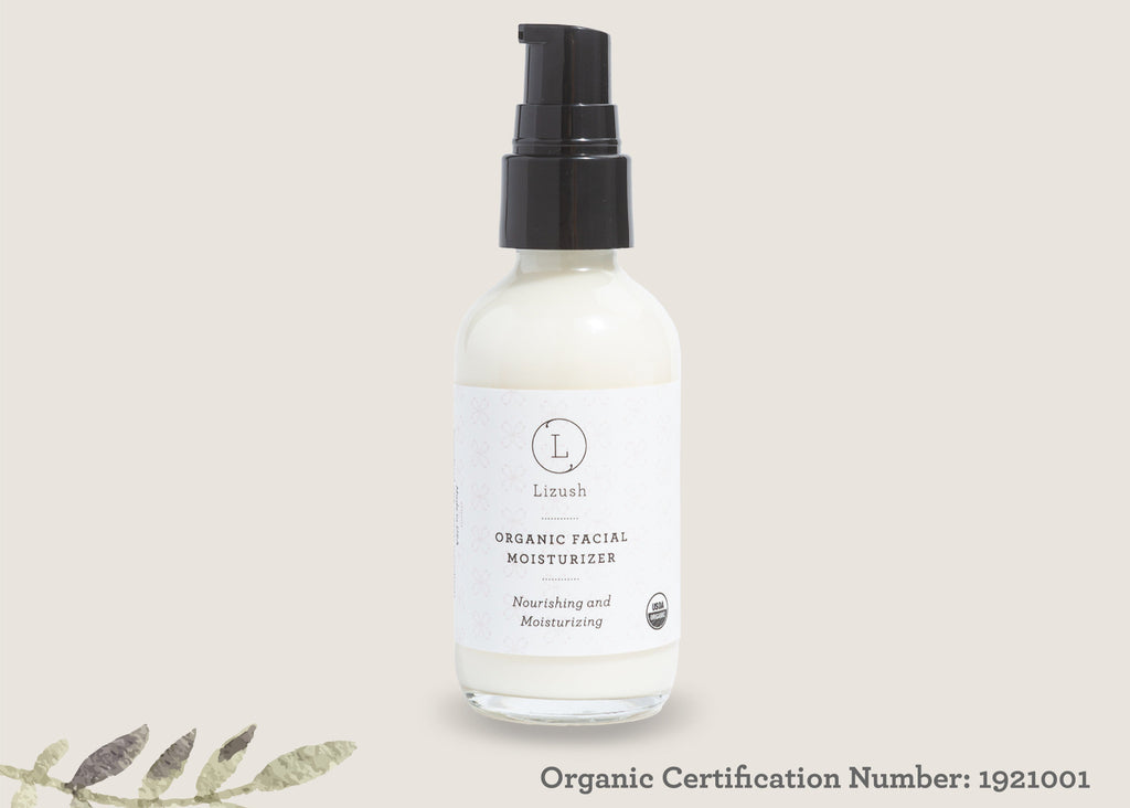 Organic Facial Moisturizer | USDA Certified | Handmade in USA | Paraben-Free | Lizush