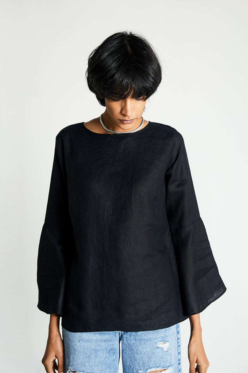 The Button Back Shirt | 100% Hemp | Bell Sleeves | Feminine Flare | Reistor