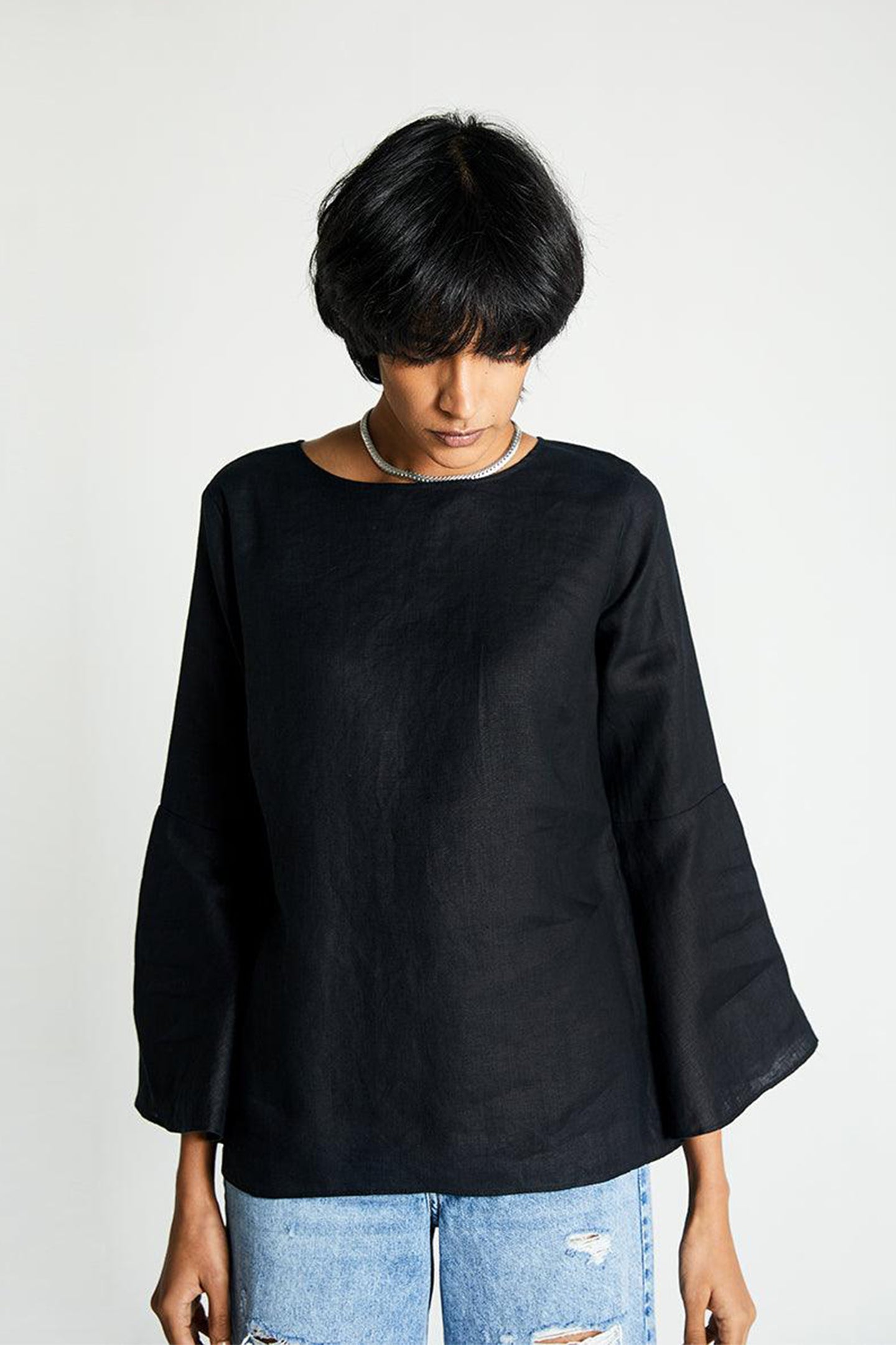 The Button Back Shirt | 100% Hemp | Bell Sleeves | Feminine Flare | Reistor