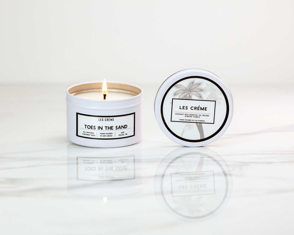 Toes in the Sand | Coconut Wax Candle | Toxin-Free | Citronella, Eucalyptus, Honeysuckle & Jasmine | Les Crème