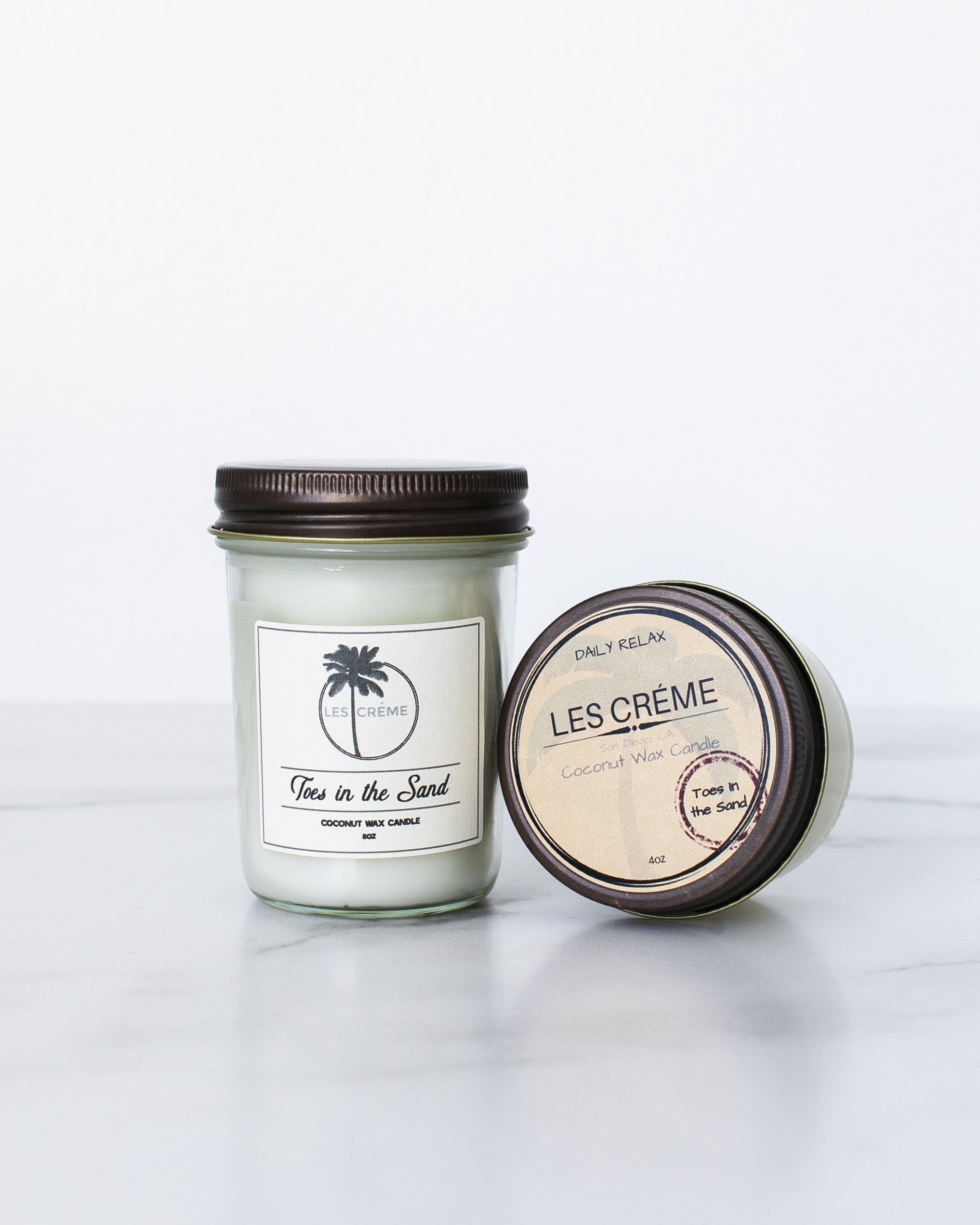 Toes in the Sand | Coconut Wax Candle | Toxin-Free | Citronella, Eucalyptus, Honeysuckle & Jasmine | Les Crème