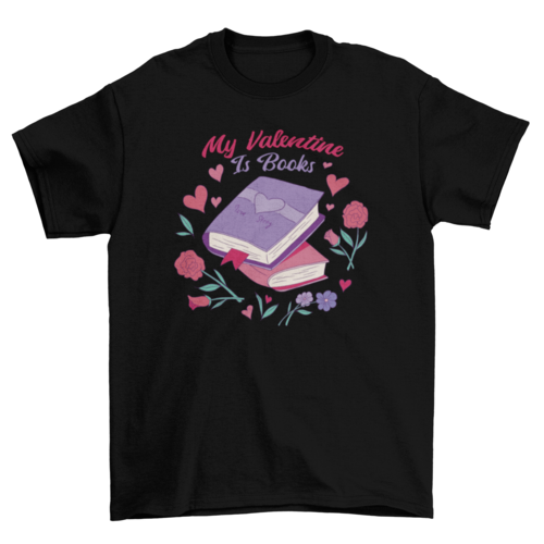 Valentine's day books t-shirt