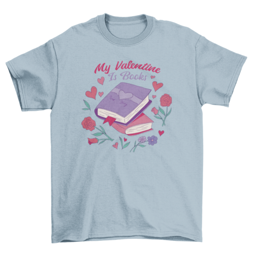 Valentine's day books t-shirt