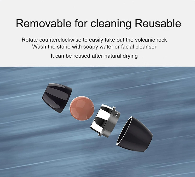 Innovative Volcanic Stone Oil-Absorbing Face Roller | Instant Matte Finish | Reusable | Makeup-Friendly | 2 inch