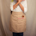 Farah Mediterranean Tatreez Half Apron - Cream