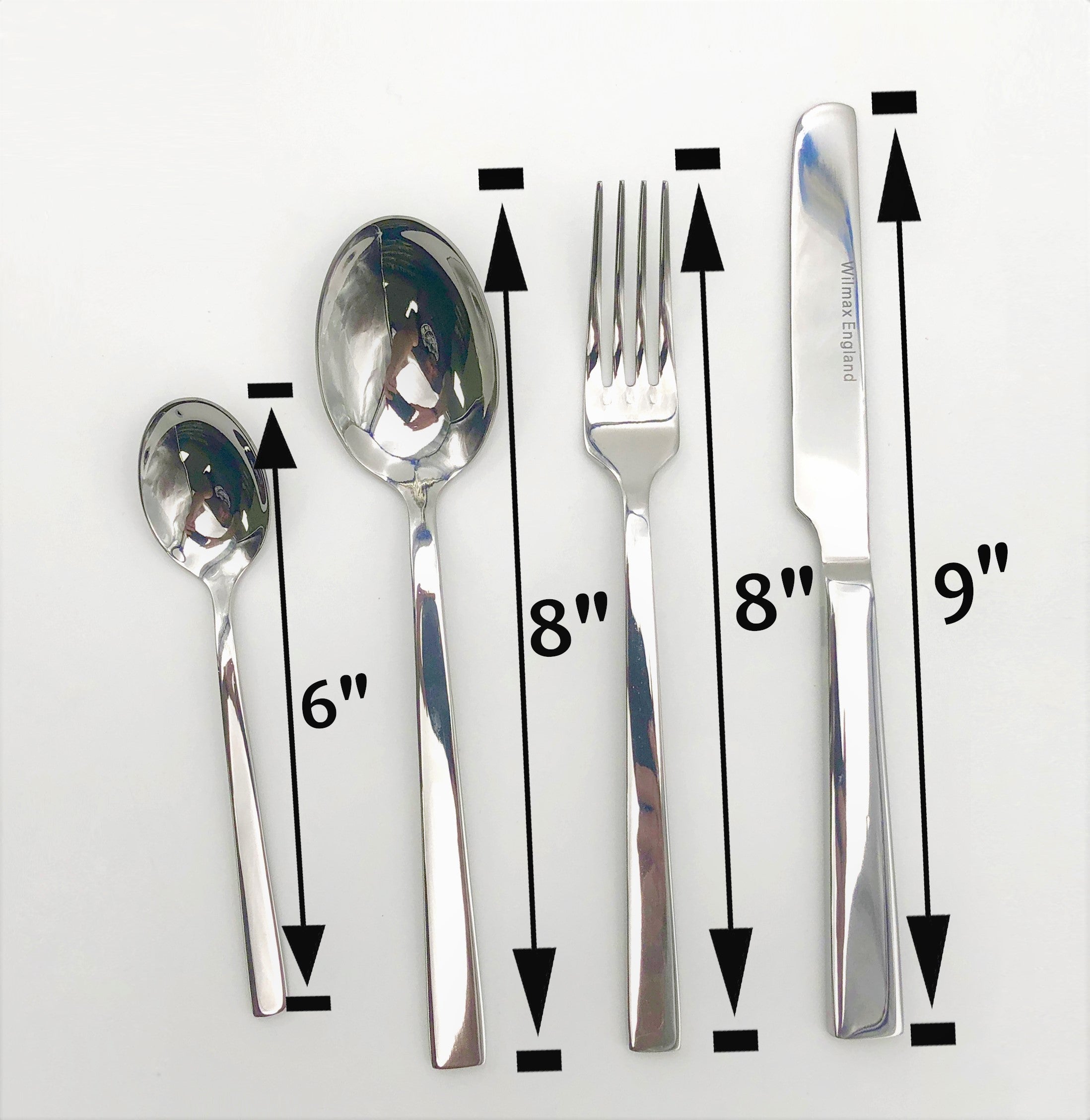 Four (4) Piece 18/10 Stainless Steel Dinner Set | Made in England | Wilmax