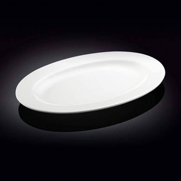 White Fine Porcelain Oval Serving Platter | 16" | Made in England | Wilmax