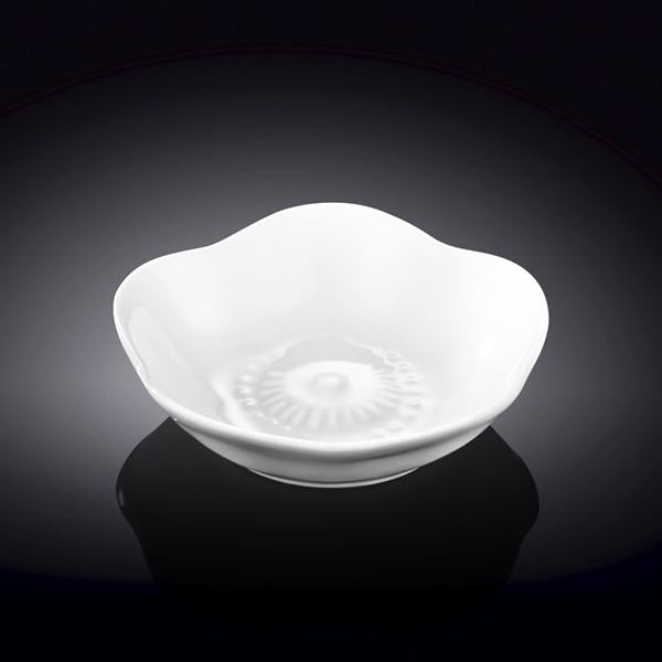Fine Porcelain White Dish | 3" | Rolled Rim | Oven, Microwave & Dishwasher Safe | Wilmax USA