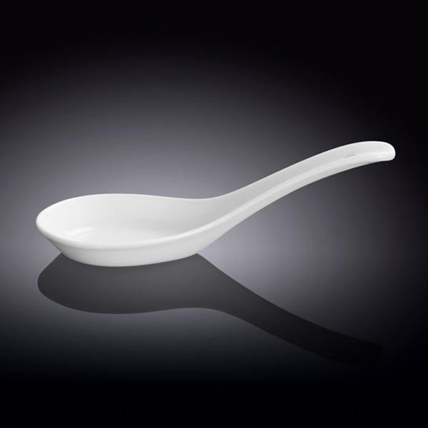White Fine Porcelain Serving Spoon | 5.5" | Made in England | Sold Individually | Wilmax