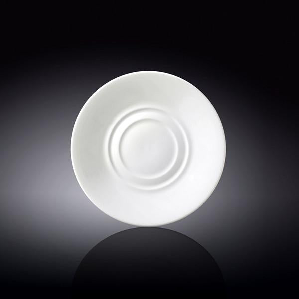 White Fine Porcelain Multi-Use Saucer | Set of 12 | 5.5" | Made in England | Wilmax