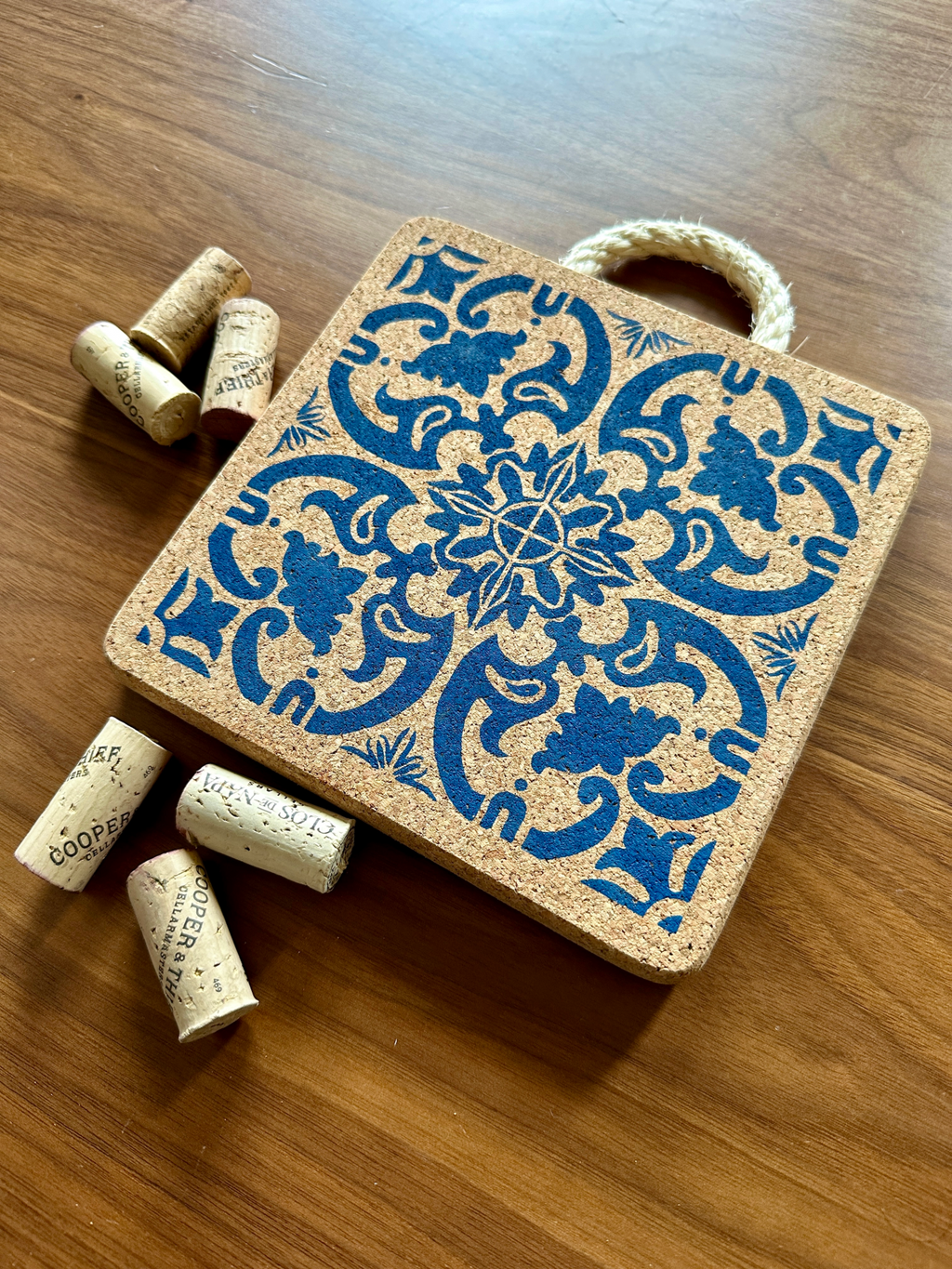 Azulejo Tile Cork Hot Pad Trivet | Handmade in Portugal | Small & Large | Tiradia Cork