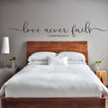 Wedding Love Never Fails 1 Corinthians 13 Wall Sticker Bedroom