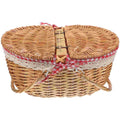 Rustic Woven Storage Basket With Handles For Home Decor