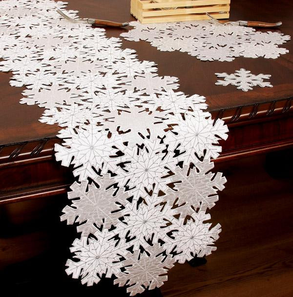 Shimmer Snowflake Table Runner