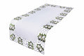 XD110708 Tannenbaum Mini Table Runner 12x28 White Poliviscose