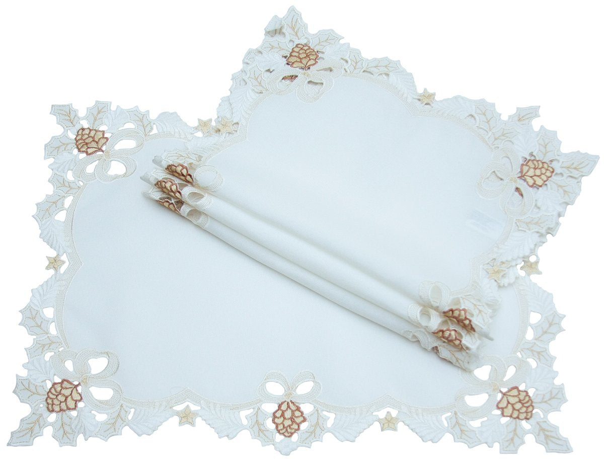 Gilded Pines Doilies | Set of 4