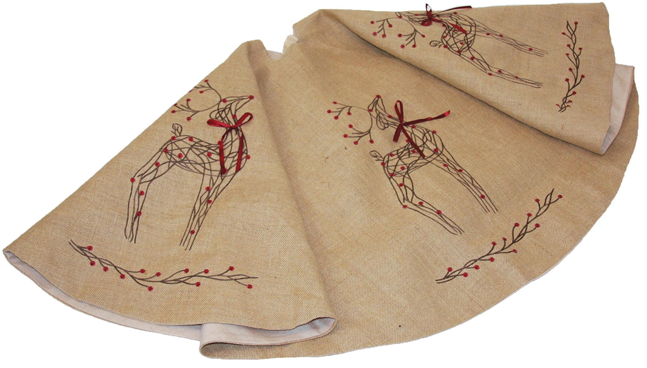 Rustic Reindeer Tree Skirt