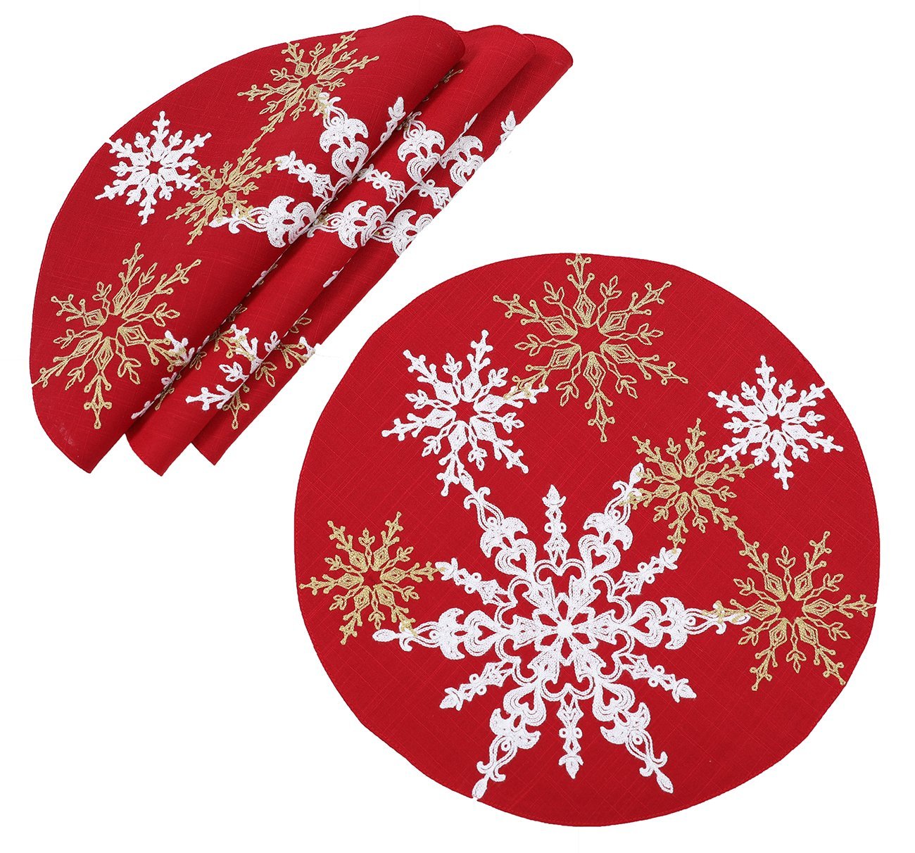Christmas Snowflake Placemats | Set of 4