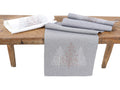 Christmas Tree Table Runner – Embroidered Reversible | White or Gray | 3 Sizes